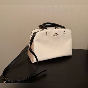Coach White and Cream Satchel